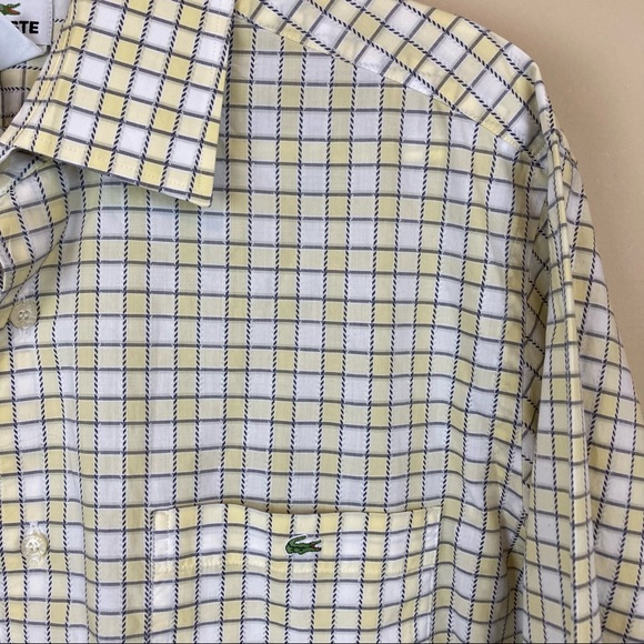 Lacoste Men’s 40 Casual Button Front Long Sleeve Shirt Size M. 
100% cotton - Picture 3 of 11
